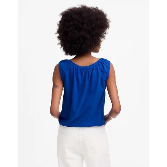 NWT Madewell Bubble Tee in Brilliant Sapphire Size XL - Picture 3 of 8